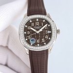 白壳 玫瑰金 带钻加50 Gr百达翡丽Aquanaut Luce5268系列,意大利语“光”，经过重新演绎的现代休闲时尚风格的造型，采用抛光和拉砂Cnc雕刻的圆