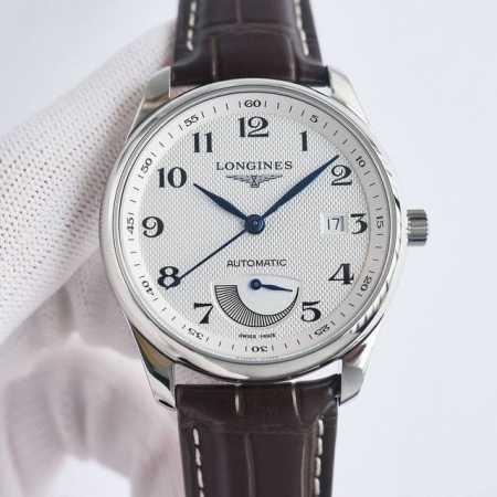 Longines 浪琴 名匠系列 动能腕表压轴登场！真一体机 1腕表尺寸40X10毫米。表壳尺寸工艺完美复制原装工艺 2柳叶形蓝钢淬火表针，针型和工艺均同步。 - 点击图像关闭