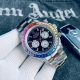 金玫+20 品牌:劳力士 彩虹迪 系列:彩虹迪通拿系列 款式:经典三眼六针设计，大气时尚 表带:316精钢 意大利进口橡胶表带 壳套:316精钢材质制作工匠工艺