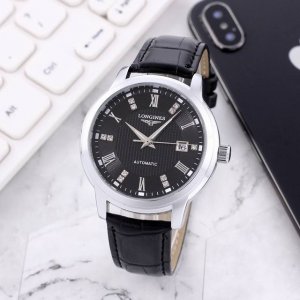 白： 间金： ，全黑： ，新款Longines -浪琴，简约时尚，商务休闲百搭腕表！全自动机械机芯，日历窗口显示，真空电镀，超强矿物质玻璃，精密防水，直径：42