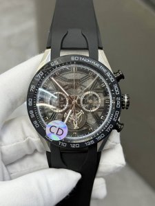 独家实拍图 泰格豪雅 多功能计时机芯，男士腕表 Tag Heuer Men's Watch