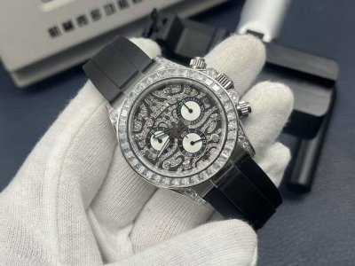 Vr Factory2025墙裂推荐 市场最高版本 V5升级版 劳力士Rolex迪通拿宇宙计型满钻彩虹迪腕表116500Ln系列 定制版特别款式，升级方面： 1