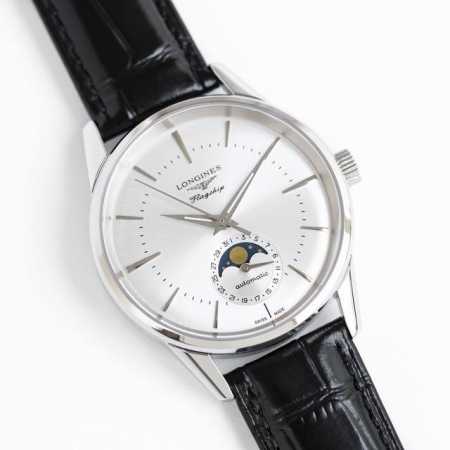 Sj出品 浪琴 Longines 军旗系列 经典复刻日月星辰腕表，新款上市！Zf4 字面：采用弧形设计，同时搭配太阳玟，时分针夜光涂层，无论日夜均可清晰显时，镶 - 点击图像关闭