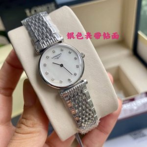 加量不加哇] 超薄4Mm 浪琴嘉岚系列-优雅奢华女士石英腕表 24Mm表径 浪琴嘉岚体现了以飞翼沙漏标志而闻名于世的浪琴品牌最古老的制造美学 独特设计的表壳以超