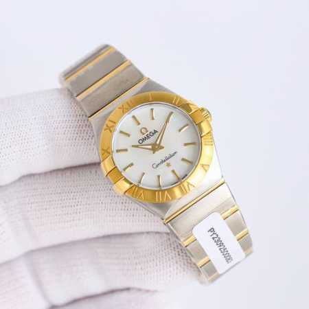 顶级复刻 白壳 金壳 钻50 3S升级版 欧米伽 Omega Om3 型号123.15.27.60.55.004。四代星座永恒经典款！ 星座系列表壳表带光面款， - 点击图像关闭