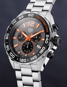 新款 高颜值Original Tagheuer 泰格豪雅F1系列 石英男士腕表 原单货 六针计时带日历 瑞士原装机芯 精钢表带表壳 蓝宝石玻璃 专柜售价一万多