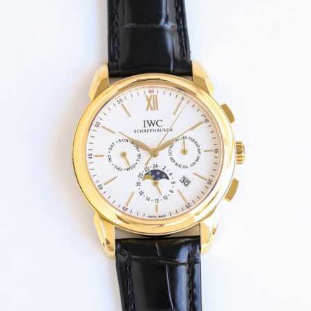 白壳 金壳 最高版本 万国 Iwc 波涛菲诺 Bj3 多功能高级自动腕表！9100多功能进口机械机芯！整表壳Cnc精磨工艺，与原装工艺效果如出一辙，整体字面质感 - 点击图像关闭