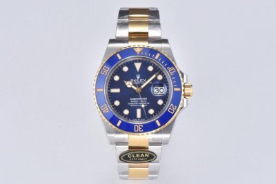 Clean厂 C厂126613 41Mm 间金水鬼 3235机芯 三段式头粒 市面惟一最对版的黄金色 蓝色字面均为真品开模 95%以上相似度