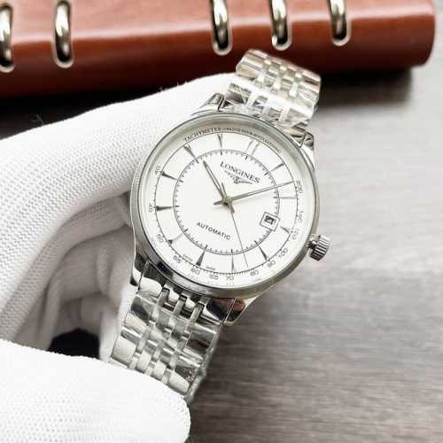 白 -金 0 钢带+20 浪琴-Longines 精品男士腕表全新大三针设计 尊贵大气 绅士风范 卓越品质 热卖全城 采用全自动机械机芯 顶级316精钢表壳 进