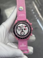 独家实拍图 欧米茄联名最新款S Watch粉月原单品质