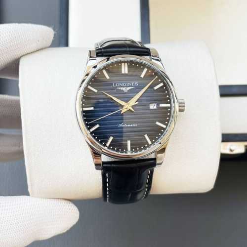 白 金620浪琴-Longines火爆新品 搭载全自动机械机芯 316精钢表壳 简约时尚 优雅尊贵 矿物质强化玻璃镜面 真牛皮表带 商务休闲 精致型男首选 直径
