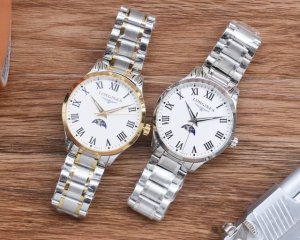 白 金 钢带20 男人挚爱 三针腕表 最新 ：浪琴最佳设计独家首发 类型 ：精品男士腕表 表带 ：真牛皮 316表带 机芯 ：全自动机械机芯 镜面 ：矿物质强化