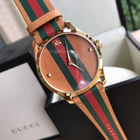 原盒30 新款original 古驰g-Timelessgucci系列皮带款，中性表款，～38Mm表径。防眩目蓝宝石玻璃、316精钢表壳，复古压纹不仅用于表带， - 点击图像关闭