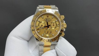 今日推荐 新款 劳力士 迪通拿 间黄金面 12.2Mm7750机 顶级品质 出货实拍