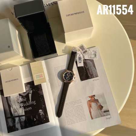 支持香港、美国直邮 全国联保！正品！阿玛尼armani 型号：Ar11554 表壳：精钢 表镜：矿物质强化玻璃 表带：真皮 尺寸：43*12Mm 高级、耐看，整 - 点击图像关闭