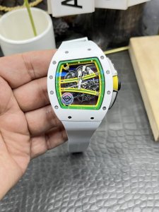 Aps理查德Rm61-01白陶瓷绿跑道51Mm*42Mm*15Mm搭载定制版Rm061全自动机械