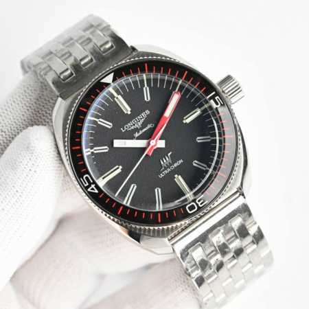 Sj出品 皮带 钢带+100浪琴 Longines 全新 浪琴表高频精密天文台系列 Ct3 1. 43毫米枕形316精钢表壳，醒目的红色分针与时针均涂以夜光涂层 - 点击图像关闭