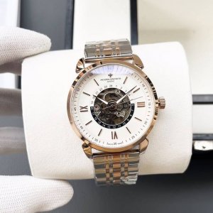 白壳 金壳 钢带+20 江诗丹顿-Vacherron Constantn 男士机械腕表 采用进口全自动机械机芯 简约三针简约设计 316精钢表壳 真牛皮表带 商