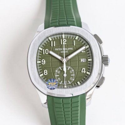 3190pp 百达翡丽 手雷系列 Aquanaut系列，手雷计时系列 腕表型号：5968A-001一体机芯 p毫米铂金表壳 计时指针、精确至四分之一秒的外缘轨道