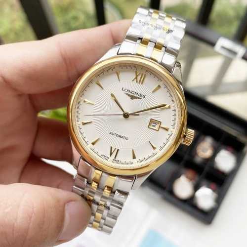金+20三针精品 最新 ：浪琴 类型 ：精品男士腕表 表带 ：真牛皮表带 316精钢表带 舒适耐用 机芯 ：高端全自动机械机芯 镜面 ：矿物质强化玻璃 更高清