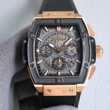 白 玫黑510 恒宝-Hublot机械版本精品男士腕表，多功能设计，尊贵大气，绅士风范，卓越品质，热卖全城。采用全自动机械机芯，顶级316精钢表壳，天然橡胶表带 - 点击图像关闭