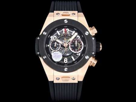 玫黑+50 Zf 宇舶恒宝Hublot 英勇无畏，拳拳出击，简称“Hub”“恒宝”，Bigbang大爆炸元素材料计时码表V2版表壳采用进口316精钢材料 设计感 - 点击图像关闭