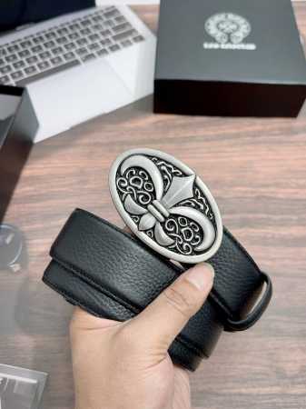 特 克罗心专柜同步原单品质进口小牛皮革！宽度：3.8Cm。 - 点击图像关闭