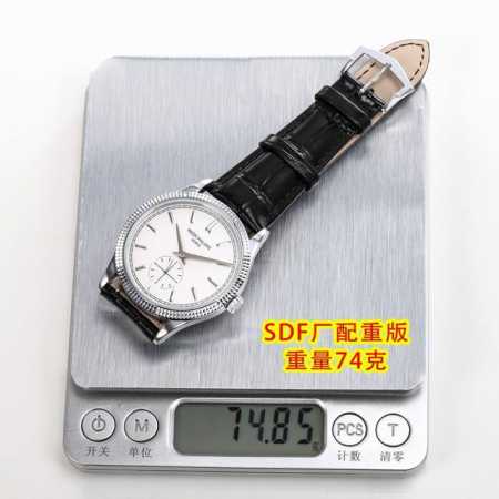 Factory 74克配重版 百达翡丽古典Calatrava 6119系列 1：延续经典的浅薄风格 尺寸39Mm，厚度8.1Mm 2：316L电镀白金及纳米玫瑰 - 点击图像关闭