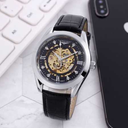 白： ，间金： ，全黑： ，浪琴-Longines优雅男士腕表 全自动机械机芯，Ips真空电镀，矿物质水晶镜面 ，精密防水，直径：40Mm，厚度：12Mm， 高 - 点击图像关闭