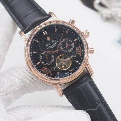 品牌：百达翡丽-Patek Philippe DDD 类型：男士腕表 DDD 壳套：顶级版316精钢L DDD 表带：进口小牛皮 316精钢表带 DDD 机芯：