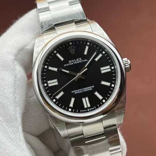 Sj出品 劳力士 Rolex 蚝式恒动41系列 Cv2 ①定制1:1对版3230一体机芯，品质稳定可靠； ②表壳：尺寸厚度与原装一致 ③字面：高光打磨字钉，顶级