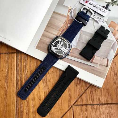 全套包装 七个星期五 独家新款，Sevenfriday自动机械男表，型号M 1，送黑色硅胶带一付，支持官方Nfc，47.6Mm*47Mm 厚28Mm 30米防水