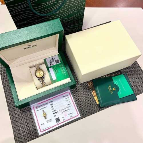 硬货独家首发！ Rolex- 劳力士日志型！28Mm最新款。真正的18K包真金，永不担心褪色现象！表盘镶嵌10颗天然真钻时标！持gtc中国权威认证证书，百分百真