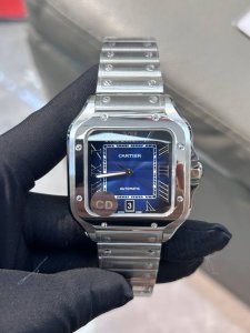 独家实拍图 卡地亚山度士系列，瑞士机芯，全自动机械表，顶级复刻版本，全拆表带！ Cartier Santos Automatic Mechanical Watc