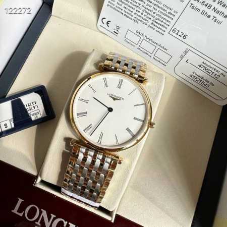 特价浪琴-Longines嘉岚系列 超薄型情侣对表 ，采用瑞士石英进口机芯，316L精钢壳套 蓝宝石水晶镜面，简单大方经典时尚 ，大号直径40Mm，中号直径36 - 点击图像关闭