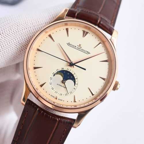 白 金 Wf 积家 Jl 月相大师系列 正装男表Q1368420.Pb1 表壳直径39Mm，厚度9.9Mm 数控精雕3D立体月相盘，完美还原原装！搭载Cal.9