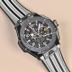 统一价： Hublot Big Bang Ferrari Titanium F4 系列 材质 表壳：钛金属，经拉丝与微珠喷砂处理，壳侧融入黑色复合树脂与碳纤维夹