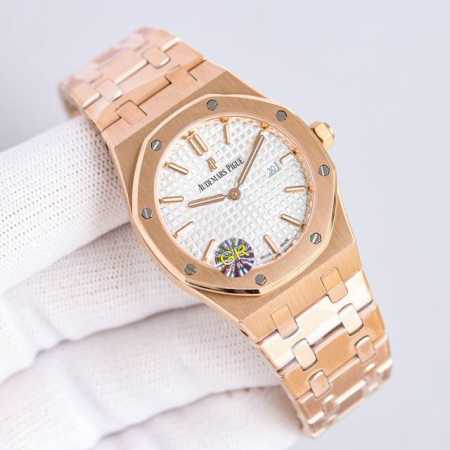 白钢 金 带钻加50 Audemars Piguet爱彼 皇家橡树系列67651Or女士石英腕表～闪耀登场！女神百搭款，闪闪惹人爱！ Gr购入正品拆解开模，全程 - 点击图像关闭