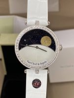 Tf新品 市场独家定制版 van Eef & Tf出品 字面蓝沙宝石代替宇宙星空 太阳镶嵌钻电镀真金 月亮镶嵌钻电镀白金 表盘尺寸38Mm. 字面开面也一致 t