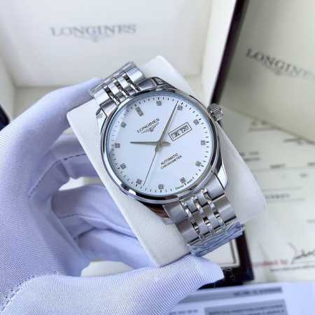 白壳 金壳 钢带+20 特别推荐 经典热卖 浪琴-Longines 男士腕表 全自动机械机芯 矿物强化玻璃 316L精钢表壳 精钢表带 简约设计 商务休闲 尺寸 - 点击图像关闭