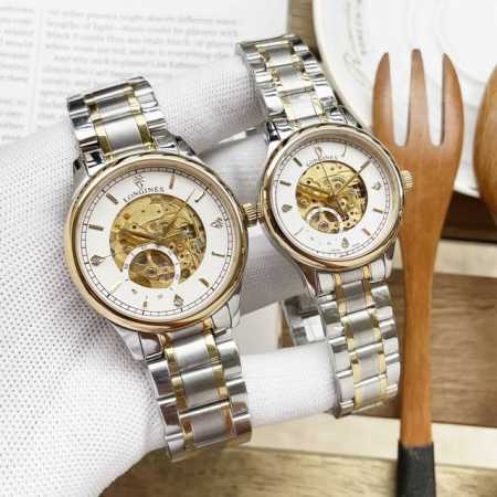 最强口碑，全新升级，防水壳套，蓝宝石玻璃镜面，专柜同步浪琴 Longines 推出全新开创者系列情侣对表，开创者系列凭借经典优雅的设计以及优越的品质，将制表传统 - 点击图像关闭