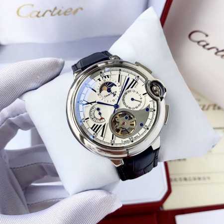 白壳 ，玫瑰金 ，钢带+30。 经典百搭 时尚热卖 卡地亚-Cartier 男士腕表 全自动机械机芯 矿物强化玻璃 316L精钢表壳 精钢表带 简洁精致 商务休 - 点击图像关闭