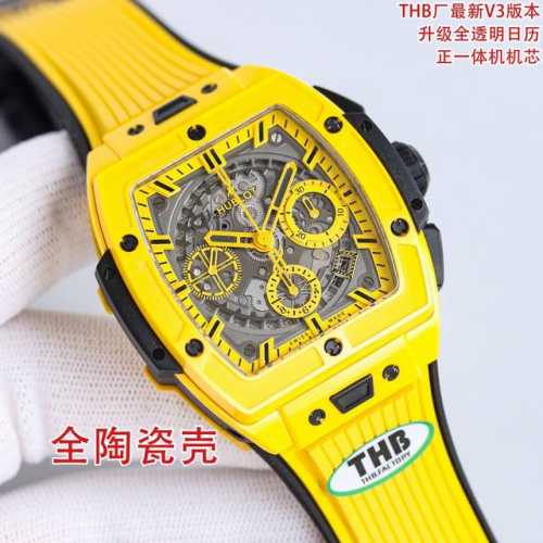 Thb Factory2025又一新力作 V3升级版本 顶级复刻 升级全透明日历窗口.宇舶Hublot恒宝大爆炸 计时款一体机Spirit Of Big Ban
