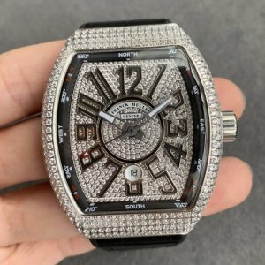 abf 升级版V45最高品质 Franck Muller 法兰克穆勒 44X54 Mm1.表壳100%原版开模 特别是三明治结构表壳 中间内侧 黑色的侧槽和把头