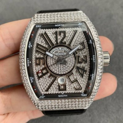 abf 升级版V45最高品质 Franck Muller 法兰克穆勒 44X54 Mm1.表壳100%原版开模 特别是三明治结构表壳 中间内侧 黑色的侧槽和把头