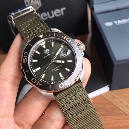 可以订做专柜查验码 批: 原盒:50 新款军绿色尼龙表带到货！Original Tagheuer,泰格豪雅竞潜系列石英表！～43Mm表径，蓝宝石镜面，超强夜光指
