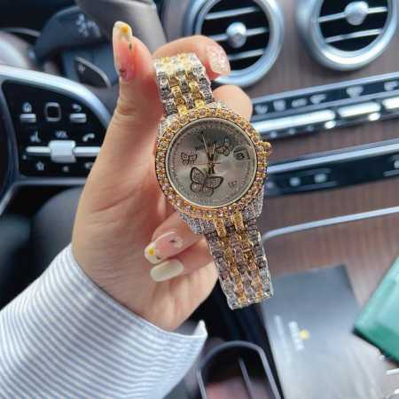 爆款推荐 演绎百变女神2022年度最佳女款 劳力士新款rolex 淑女珠宝系列 时尚女表 简约三针 圈口独特镶施华洛世奇方钻高雅美观满钻面 配搭罗马数字 至简至 - 点击图像关闭