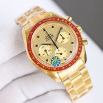 皮带 钢带 全新omega欧米茄登月超霸310.60.4 .99.001 阿波罗11号 登月50周年限量全金霸 难得收藏精品 配勃艮第红色陶瓷表圈 纯金表盘搭配