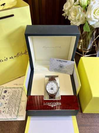 FFFH 图片同款包装30 LONGINES原单高版本浪琴名匠月相男表到货，品质超赞，原单狠货，手表可以增加人的时尚魅力与气质，彰显品质的生活，全钢牛皮表带，进 - 点击图像关闭
