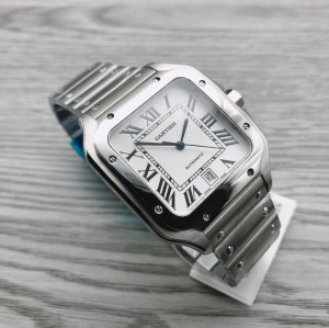 卡地亚 Cartier 山度士系列 Wssa0018 机械男表，原版开模，品质优异、表款高贵优雅，绅士风格！搭载瑞士4130机芯，蓝宝石玻璃镜面，316L精钢表